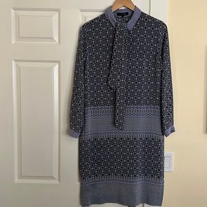 Jaeger Aquifer Silk Tile Print Shirt Dress ASO Kate Middleton